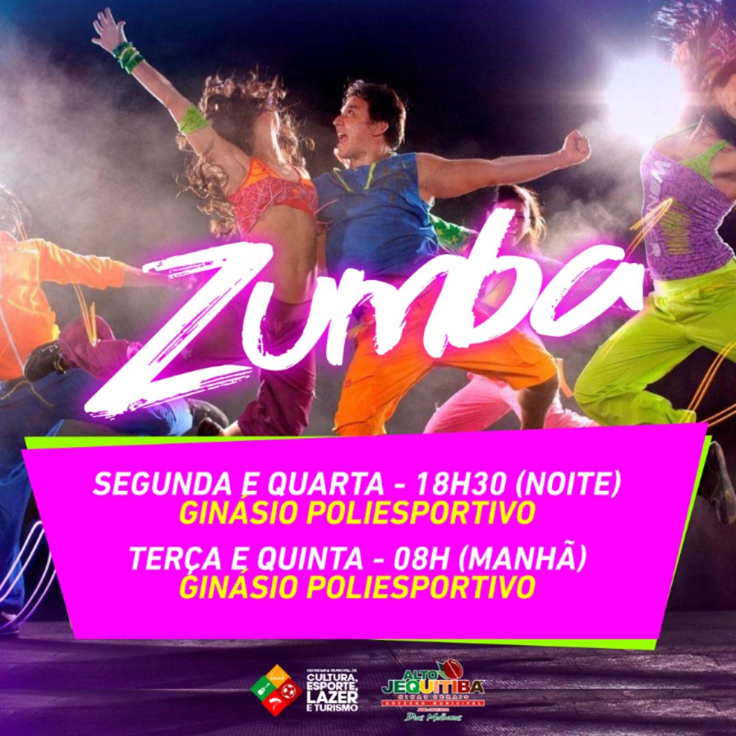 Venha se mexer e se divertir com a Zumba!